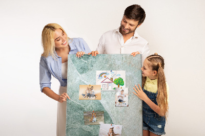 Kurk bedrukken groen marmer met fijne aderen