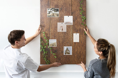 Kurk bedrukken met rustiek hout en groene takken