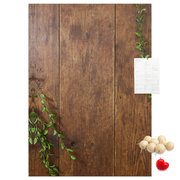 Kurk bedrukken met rustiek hout en groene takken