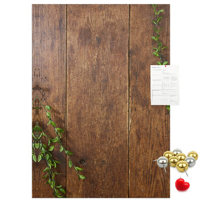 Kurk bedrukken met rustiek hout en groene takken