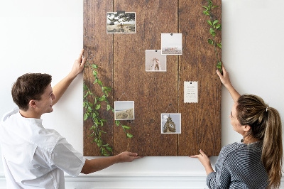 Kurk bedrukken met rustiek hout en groene takken