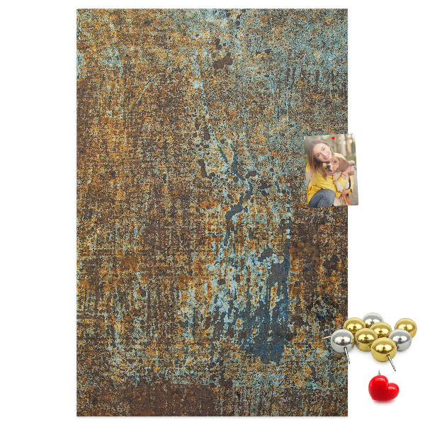 Bedrukt kurk rustieke textuur met blauwe accenten