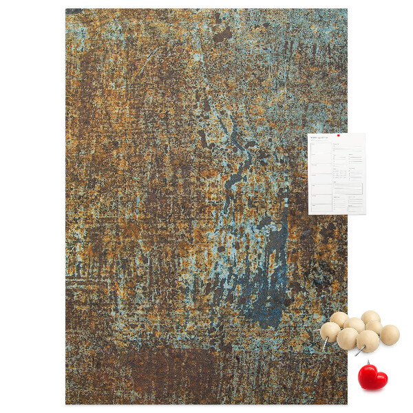 Bedrukt kurk rustieke textuur met blauwe accenten