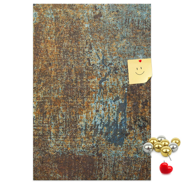 Bedrukt kurk rustieke textuur met blauwe accenten
