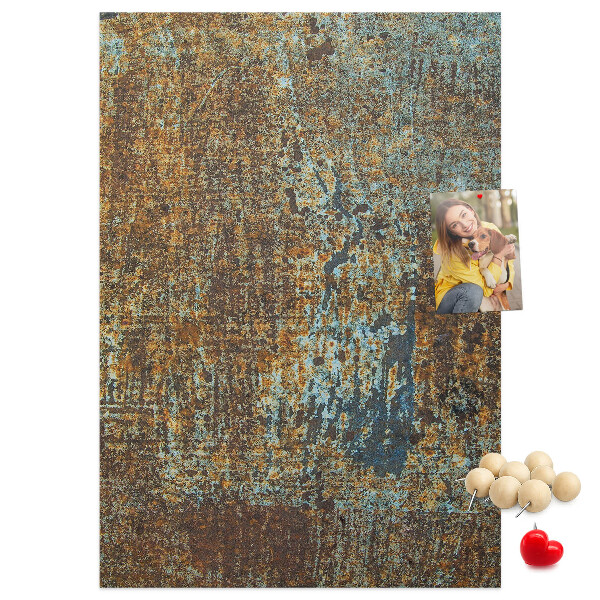 Bedrukt kurk rustieke textuur met blauwe accenten