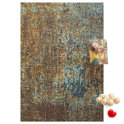 Bedrukt kurk rustieke textuur met blauwe accenten