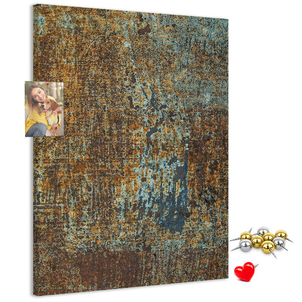Bedrukt kurk rustieke textuur met blauwe accenten