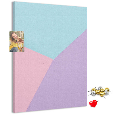 Memobord van kurk geometrische vormen in pasteltinten