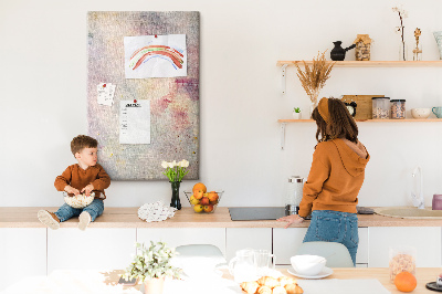 Kurk bedrukken met fijne pastelkleurige vlekjes op de achtergrond