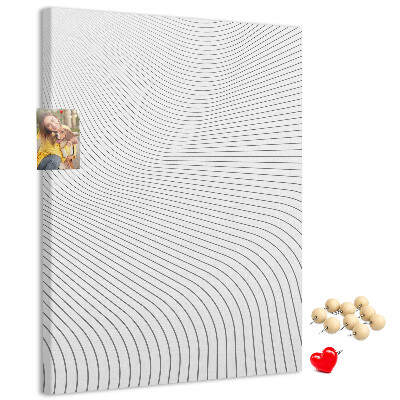 Kurk bedrukken met een monochroom patroon van golvende lijnen