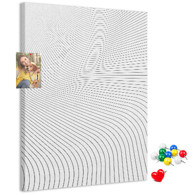 Kurk bedrukken met een monochroom patroon van golvende lijnen