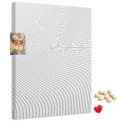 Kurk bedrukken met een monochroom patroon van golvende lijnen