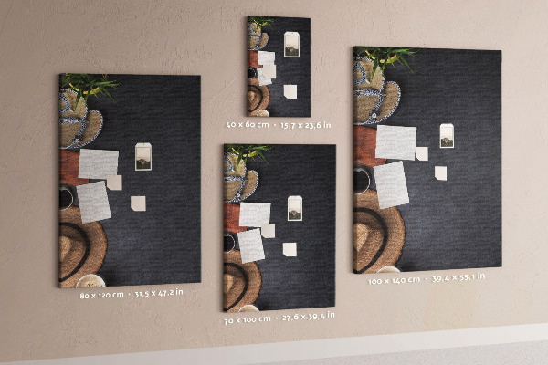 Memobord van kurk stijlvolle indeling met natuurlijke accenten