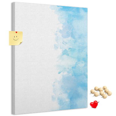Kurk bedrukken fijne blauwe aquarelverf op canvas