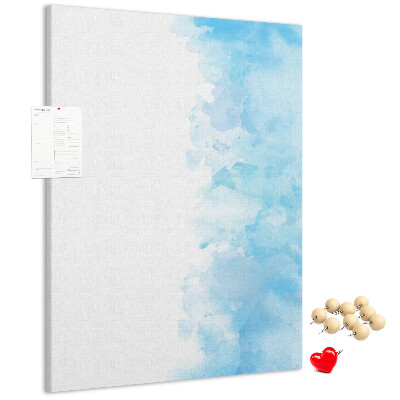 Kurk bedrukken fijne blauwe aquarelverf op canvas