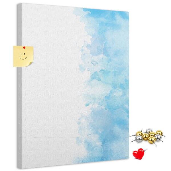 Kurk bedrukken fijne blauwe aquarelverf op canvas