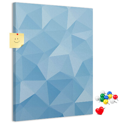Kurk bedrukt met geometrische vormen in blauwe tinten