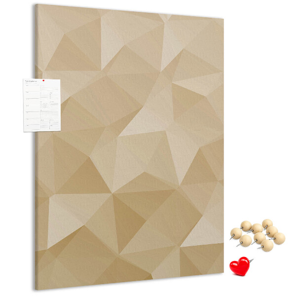 Kurk bedrukken geometrische vormen in beige en bruine tinten