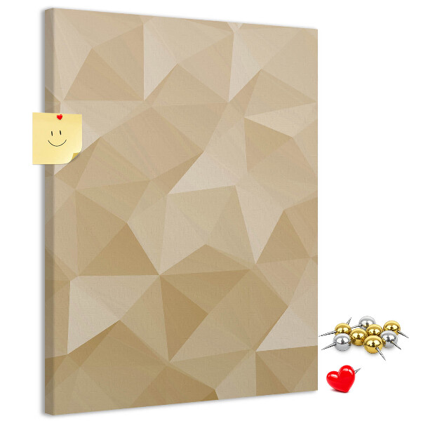 Kurk bedrukken geometrische vormen in beige en bruine tinten