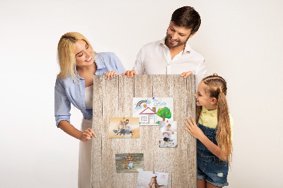 Kurken prikbord met natuurlijke houten plankendessin