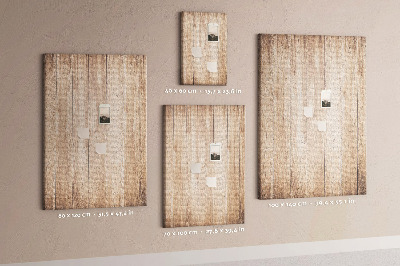 Kurken prikbord met natuurlijke houten plankendessin