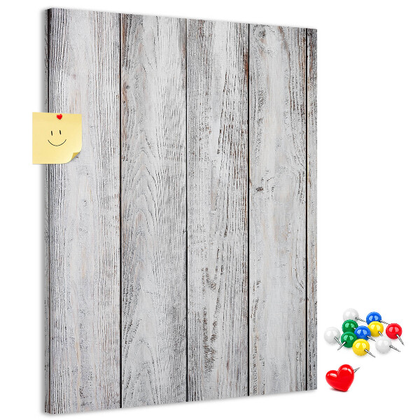 Memobord van kurk in grijstinten met een houtlook