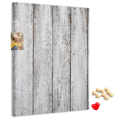 Memobord van kurk in grijstinten met een houtlook