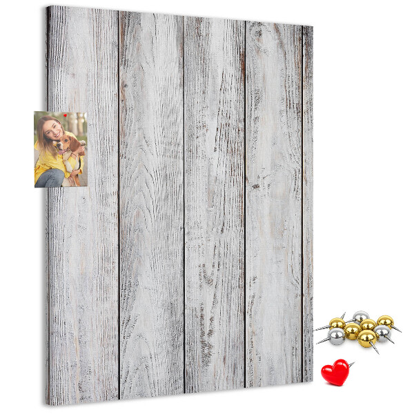 Memobord van kurk in grijstinten met een houtlook