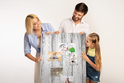Memobord van kurk in grijstinten met een houtlook
