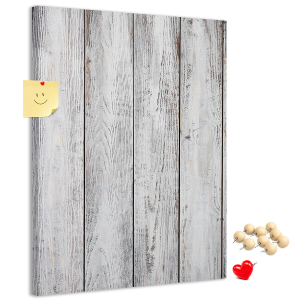 Memobord van kurk in grijstinten met een houtlook