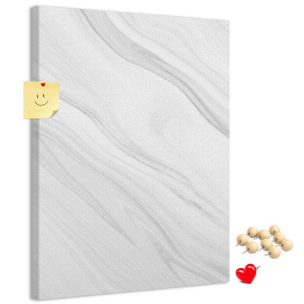 Kurken memobord met elegant grijs marmerpatroon