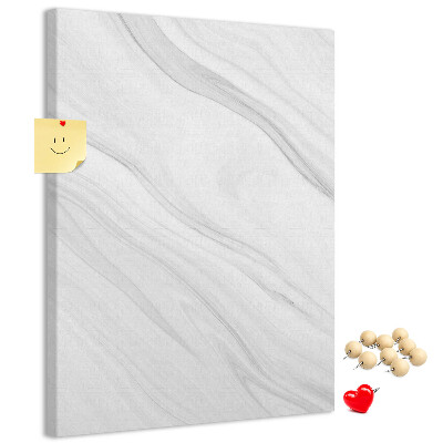Kurken memobord met elegant grijs marmerpatroon