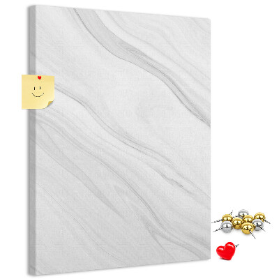 Kurken memobord met elegant grijs marmerpatroon