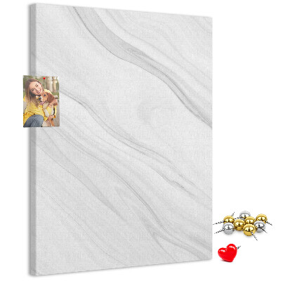 Kurken memobord met elegant grijs marmerpatroon