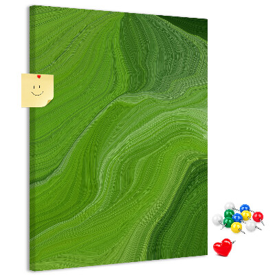 Kurk bedrukken met groene golven en delicate lijnen
