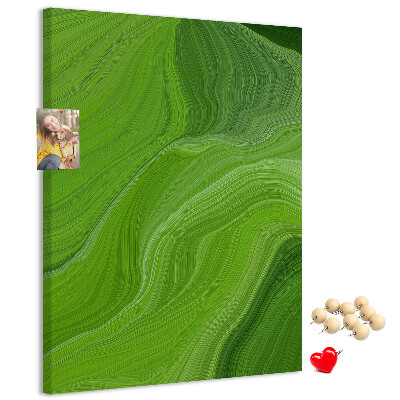 Kurk bedrukken met groene golven en delicate lijnen