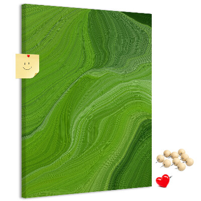 Kurk bedrukken met groene golven en delicate lijnen