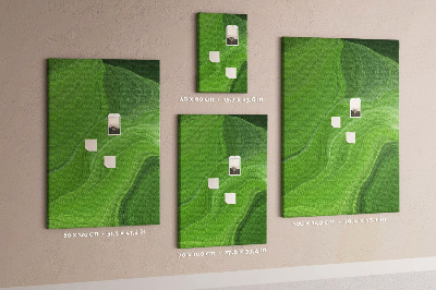 Kurk bedrukken met groene golven en delicate lijnen
