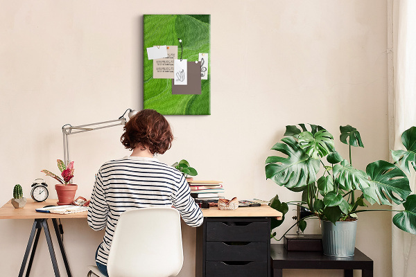 Kurk bedrukken met groene golven en delicate lijnen