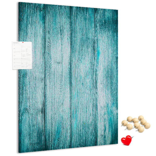 Kurk bedrukken zonnige blauwe houten planken op de achtergrond