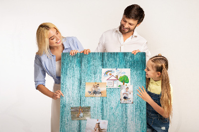 Kurk bedrukken zonnige blauwe houten planken op de achtergrond