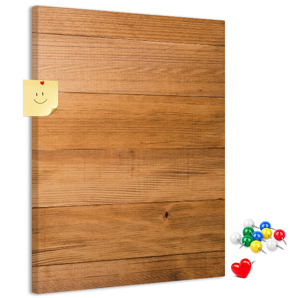 Kurken prikbord met een natuurlijke houten uitstraling in warme tinten