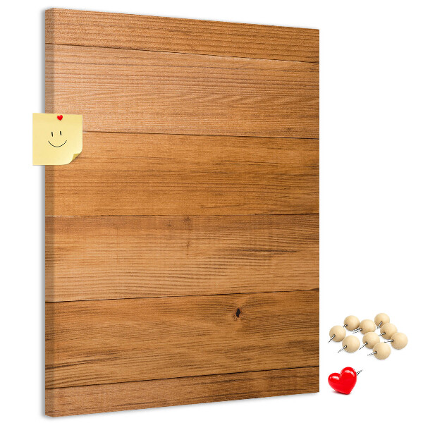 Kurken prikbord met een natuurlijke houten uitstraling in warme tinten