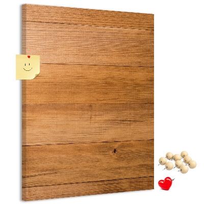 Kurken prikbord met een natuurlijke houten uitstraling in warme tinten