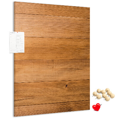 Kurken prikbord met een natuurlijke houten uitstraling in warme tinten