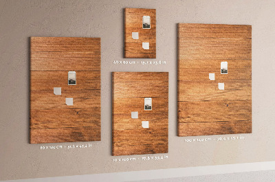 Kurken prikbord met een natuurlijke houten uitstraling in warme tinten