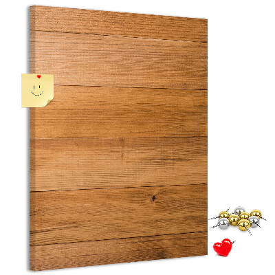 Kurken prikbord met een natuurlijke houten uitstraling in warme tinten