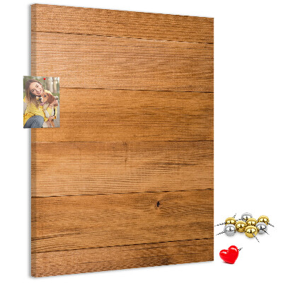 Kurken prikbord met een natuurlijke houten uitstraling in warme tinten