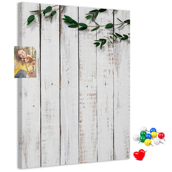 Kurken memobord rustieke planken met delicate takken
