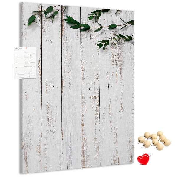 Kurken memobord rustieke planken met delicate takken